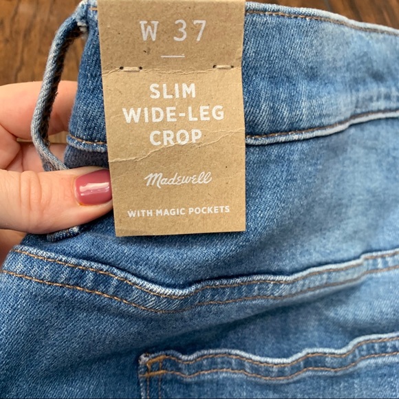 NWT Madewell Slim Wide-Leg Jeans in Olympia Wash Style L4312 - Picture 13 of 15